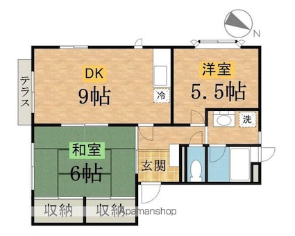 カサベルデ[2DK/49.67m2]の間取図