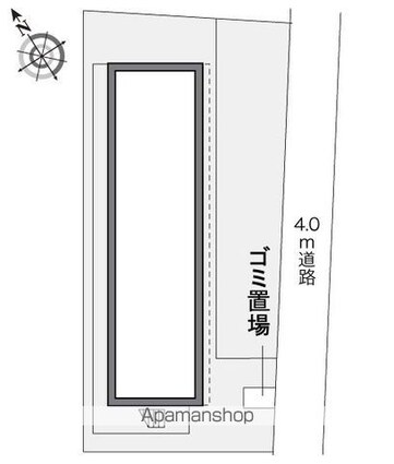 レオパレスコア[1K/19.87m2]の配置図