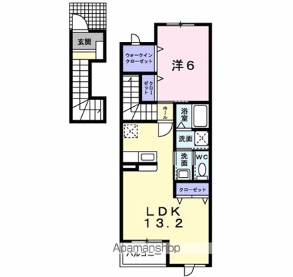エヴァーグリーン[1LDK/51.13m2]の間取図