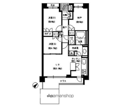 エスティメゾン巣鴨[2SLDK/63.94m2]の間取図