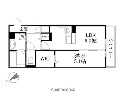 シャルム　マ　メゾン[1LDK/42m2]の間取図