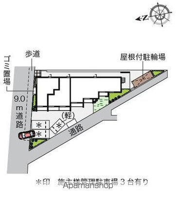 クレイノアウリィ仲六郷[1K/26.08m2]の配置図
