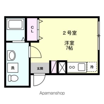 グランジュテ黄金町[1R/18.25m2]の間取図