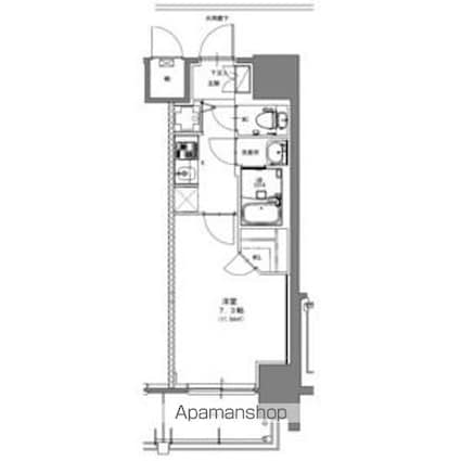 ＳーＲＥＳＩＤＥＮＣＥ浅間町駅前ａｘｉａｌ（アクシャル）[1K/25.33m2]の間取図