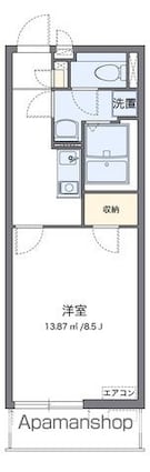 ヴィアロ谷原レジデンス[1K/27.53m2]の間取図