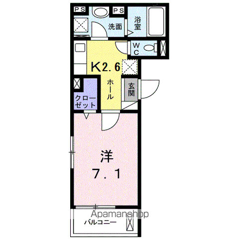 アルモニー　Ｋ　Ⅰ 201 ｜ 山口県周南市桶川町3-10（賃貸アパート1K・2階・27.69㎡） その2