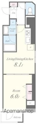 ＪＰＴ　ＲＥＳＩＤＥＮＳＥ[1LDK/38.08m2]の間取図