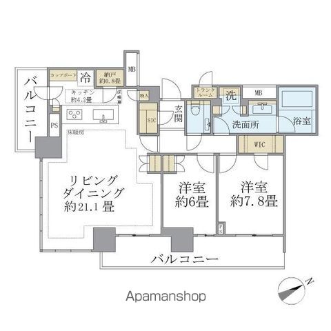 BRILLIA TOWER 浜離宮の間取り写真