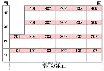 リベラル萱町[1K/20m2]の配置図