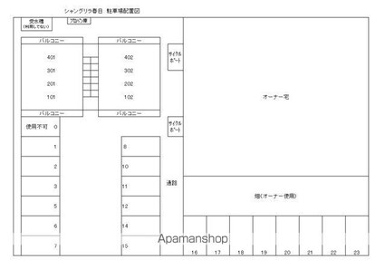 田口コーポ[3DK/64.6m2]の配置図