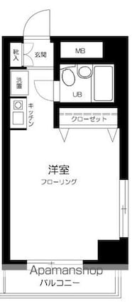 サンセール神楽坂[1R/23.8m2]の間取図