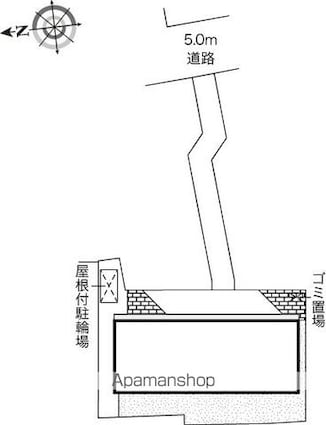 レオネクスト那由多[1K/26.08m2]の配置図