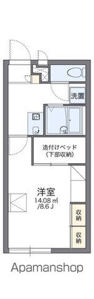 レオパレスグローリー[1K/23.18m2]の間取図