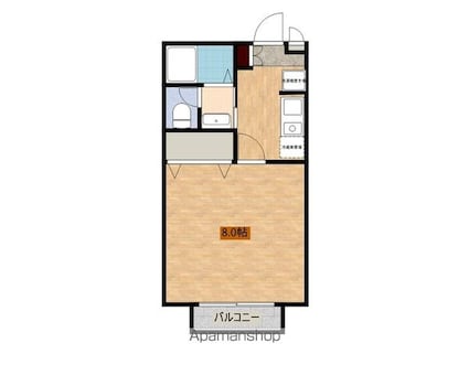 リバーサイド木崎Ⅰ[1R/25.92m2]の間取図