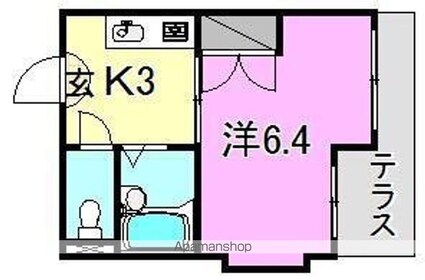 マ・メゾン山越[1K/21.27m2]の間取図