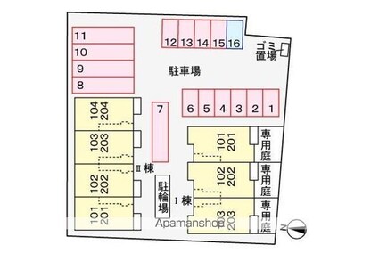 ナリッシュＬｅｅ　Ⅱ[1LDK/49.17m2]の配置図