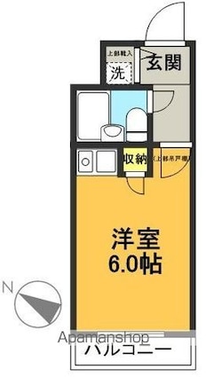 東京都世田谷区松原５丁目[1K/17.16m2]の間取図