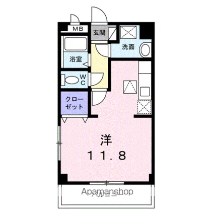 ドーミトリー[1R/31.75m2]の間取図