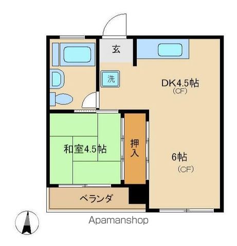 押賀マンションの間取り写真
