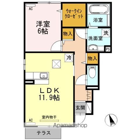 中央本線 竜王駅 徒歩32分 2階建 築14年の間取り写真