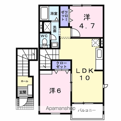 セレノ八島台[2LDK/50.14m2]の間取図