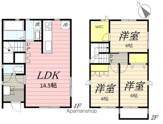 山口県下松市戸建賃貸住宅　Ｄ・Ｅ棟の間取り