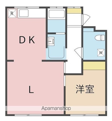 ＨＡＣＯＮｉＳａｐａｒｔｍｅｎｔＡ棟[1LDK/45m2]の間取図