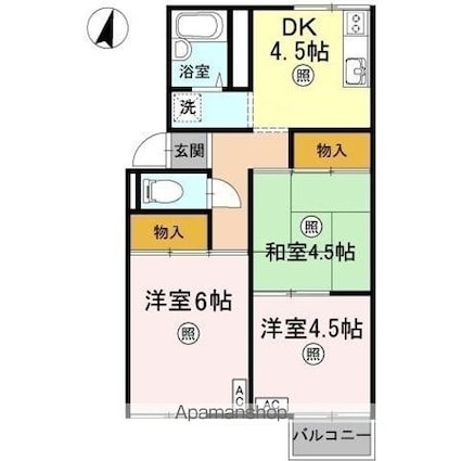 コーポ岡部　Ｂ棟[3K/41.77m2]の間取図
