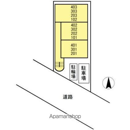 メゾンなかやま[1K/24.5m2]の駐車場2