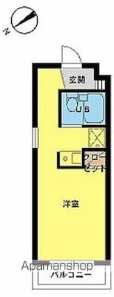 東京都世田谷区上祖師谷１丁目[1R/18.98m2]の間取図