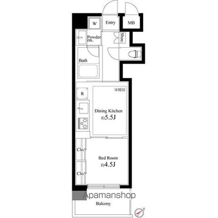 キングハウス巣鴨[1DK/25.02m2]の間取図