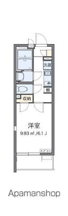 クレイノＳｍａｌｌＲｉｖｅｒⅡ[1K/21.11m2]の間取図