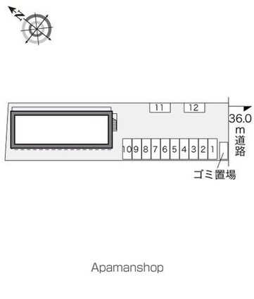 レオパレスフローラルコート[1K/22.35m2]の配置図