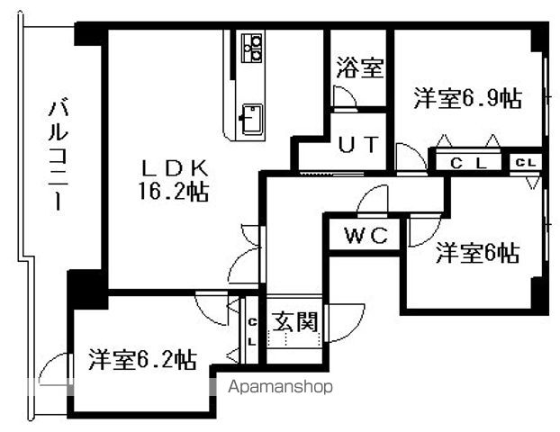 ダイアパレス円山北町の間取り写真