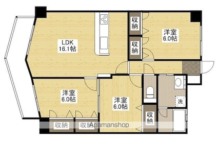 シャングリラⅡ[3LDK/77.6m2]の間取図