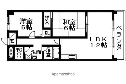 エクセルＹＯＫＯＮＥ[2LDK/54m2]の間取図