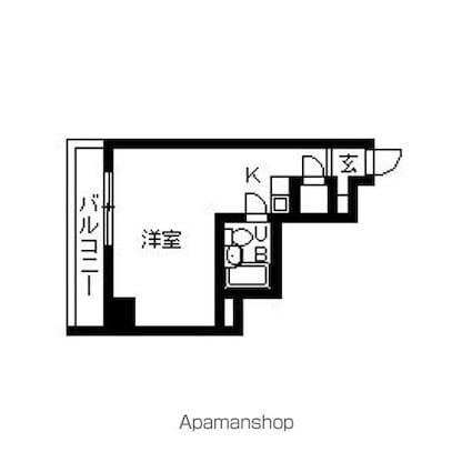 ライオンズマンション九段第２[1R/19.87m2]の間取図
