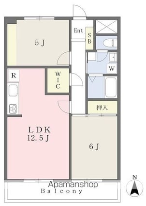 パークハイツ今村[3LDK/58.5m2]の間取図