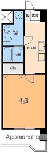 カサグランデリバーサイドⅡ[1K/32m2]の間取図