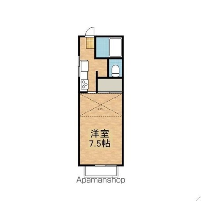 コーポ御園生[1K/26.1m2]の間取図