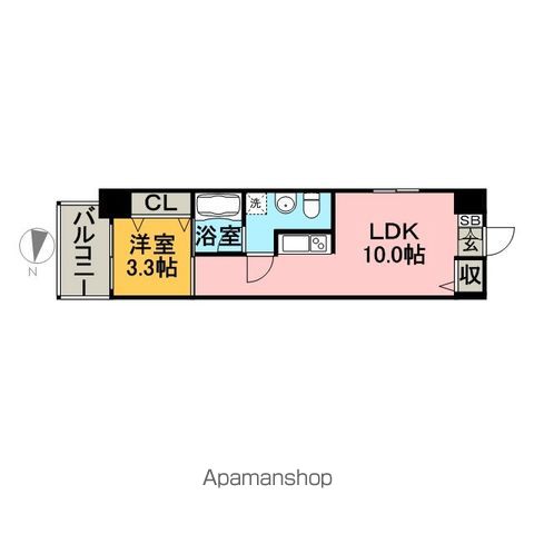 福岡市中央区平尾のマンションの間取り