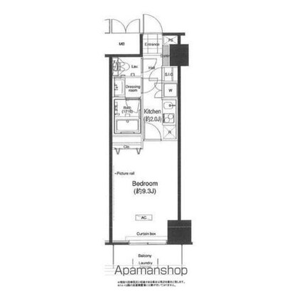 グランハイツ高田馬場[1K/30.26m2]の間取図