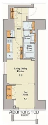 東京都豊島区南大塚１丁目[1LDK/35.93m2]の間取図