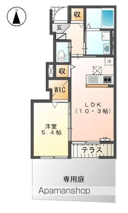 ｆｅｌｉｃｅ[1LDK/42.92m2]の間取図