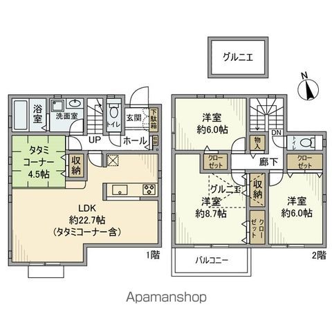 【富士塚戸建の間取り】