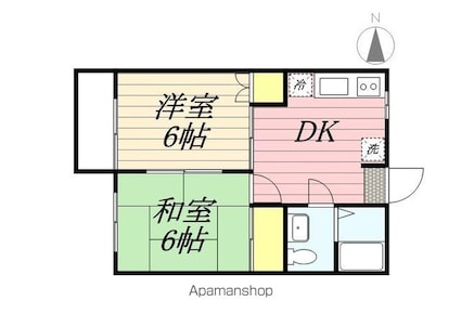 東京都世田谷区玉川田園調布２丁目[2DK/40m2]の間取図