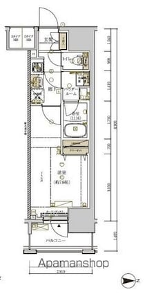 ＭＡＩＮＧＲＡＮＤＩＡ　ＡＳＡＫＵＳＡ[1K/26.22m2]の間取図