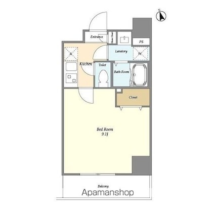 アルファコート綾瀬２[1K/26.72m2]の間取図