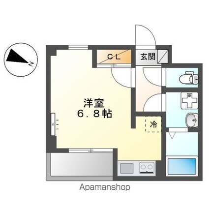 Ｇｒａｎｄ　Ｎｅｘｔ上池台[1R/25.25m2]の間取図