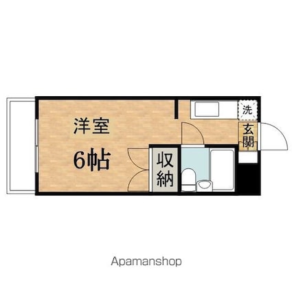 ロイヤルレジデンス[1R/21.42m2]の間取図
